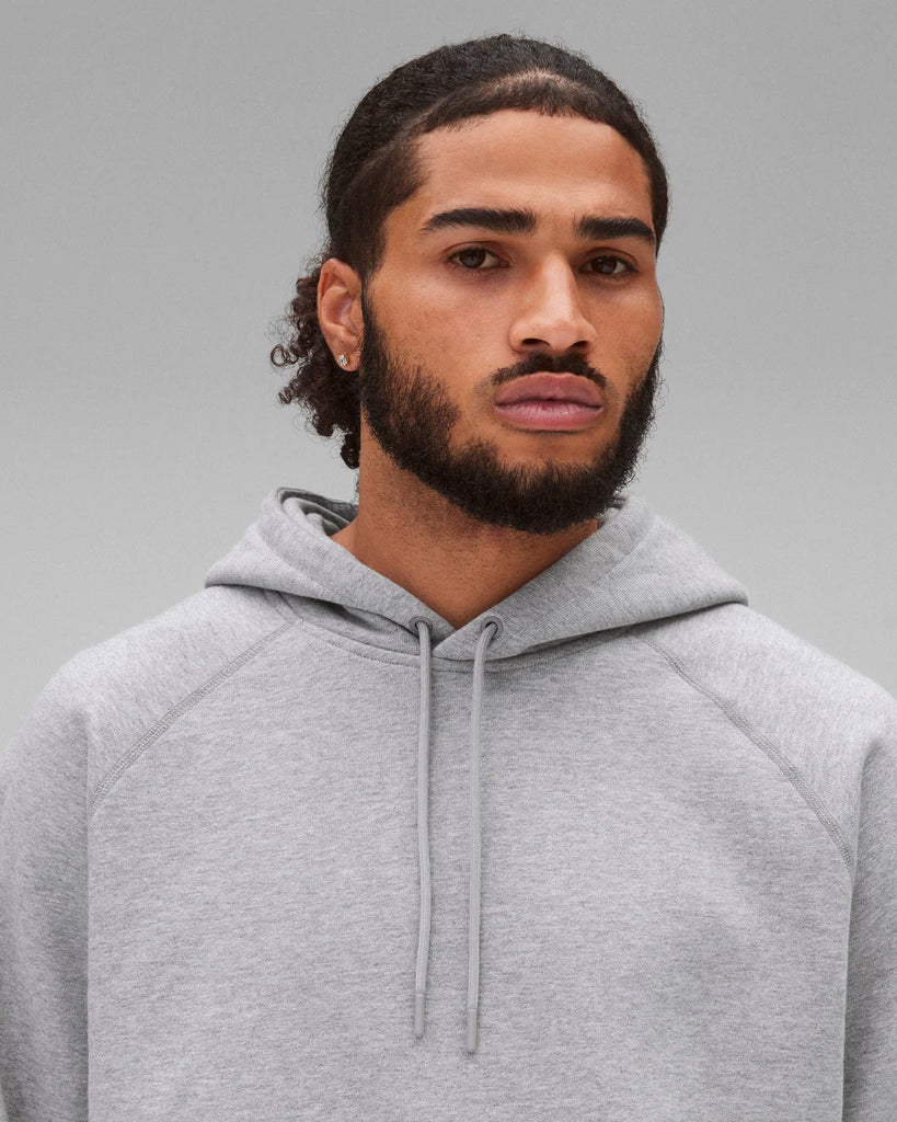 Reigning Champ Brushed Fleece Hoodie - Heather Grey