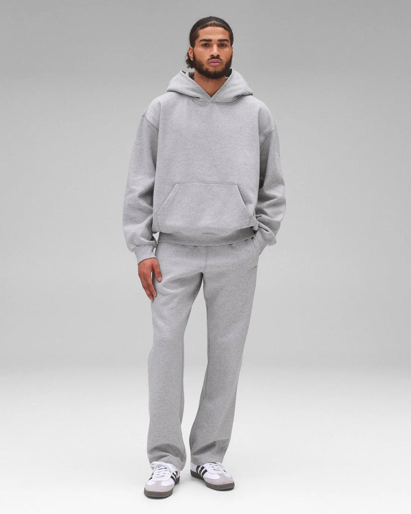 Reigning Champ Brushed Fleece '97 Relaxed Hoodie - Heather Grey