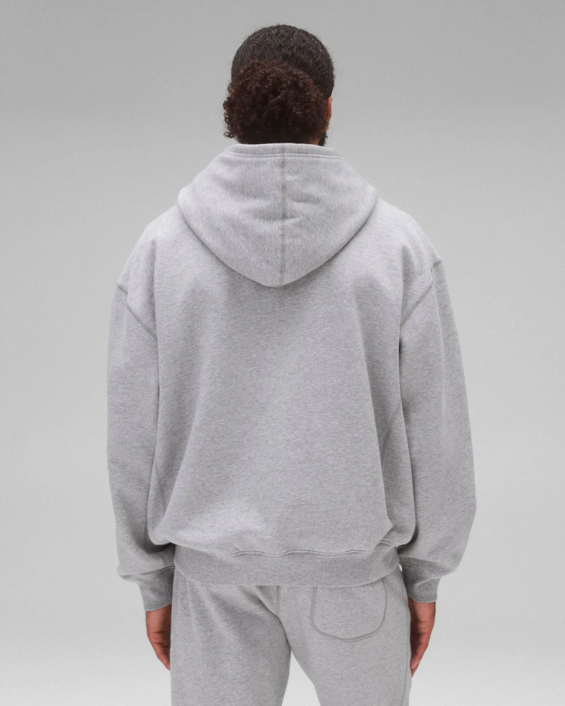 Reigning Champ Brushed Fleece '97 Relaxed Hoodie - Heather Grey