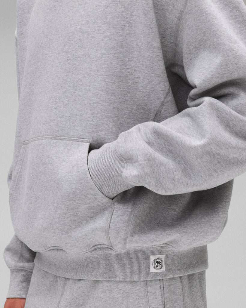 Reigning Champ Brushed Fleece '97 Relaxed Hoodie - Heather Grey