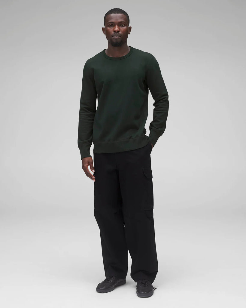 Reigning Champ Midweight Terry Slim Crewneck - Petrol