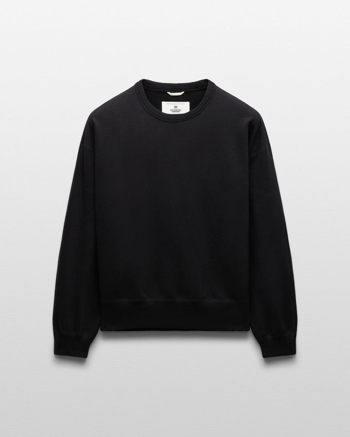 Reigning Champ - Knit Midweight Terry Relaxed Crewneck in Black