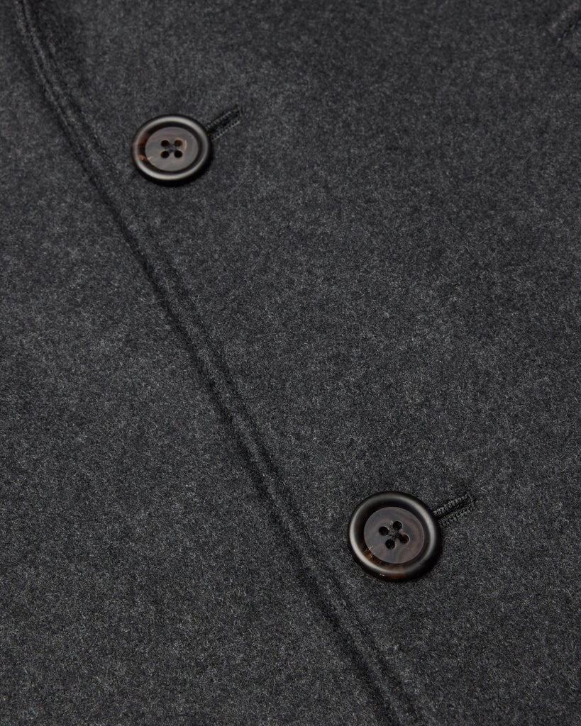 Reigning Champ Wool Cashmere Maestro Coat - Heather Charcoal