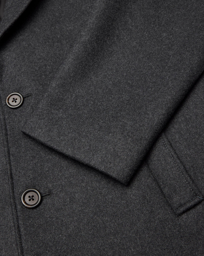 Reigning Champ Wool Cashmere Maestro Coat - Heather Charcoal