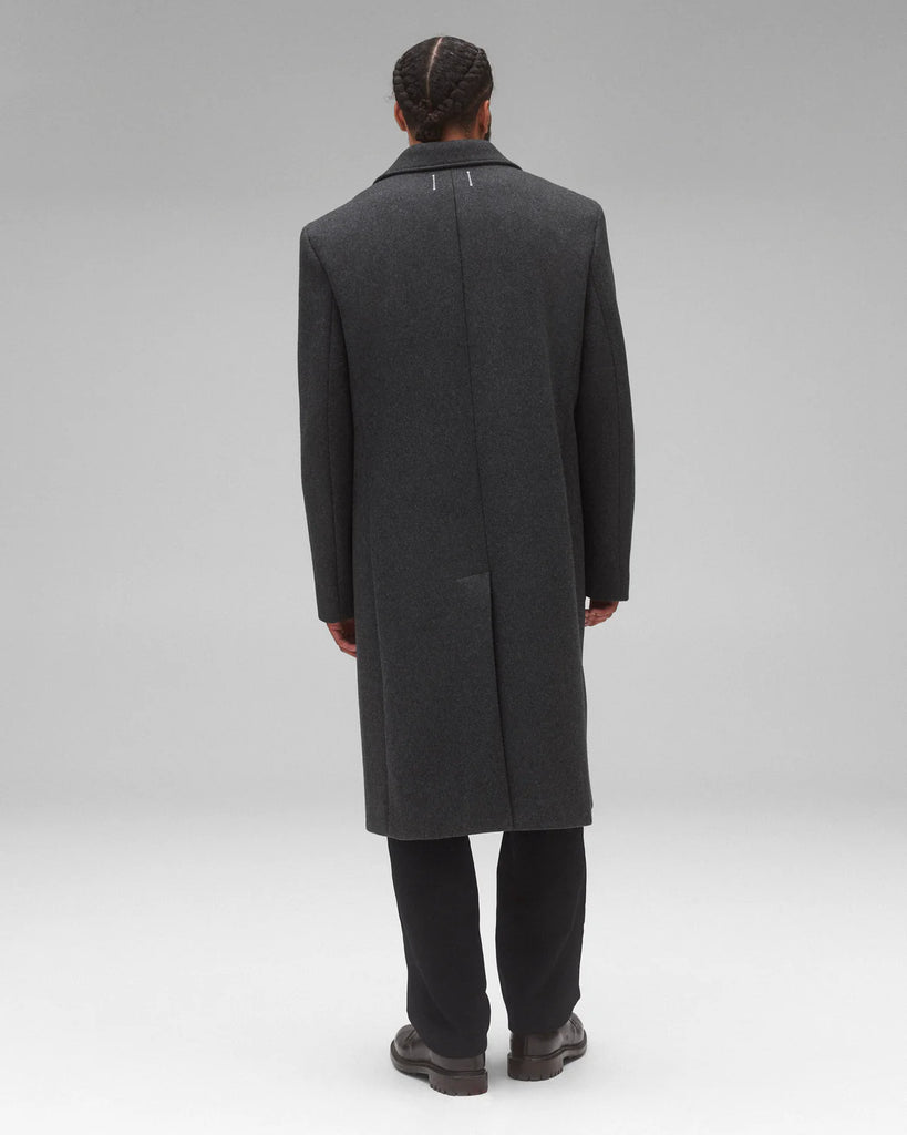 Reigning Champ Wool Cashmere Maestro Coat - Heather Charcoal