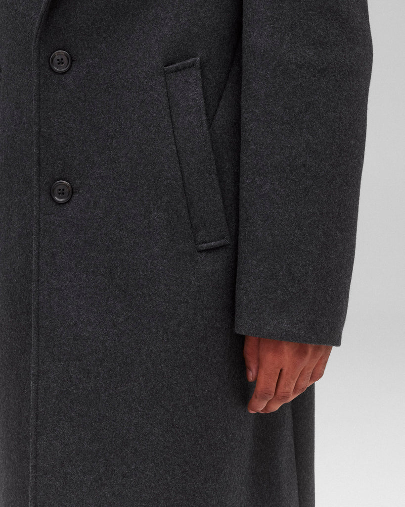 Reigning Champ Wool Cashmere Maestro Coat - Heather Charcoal