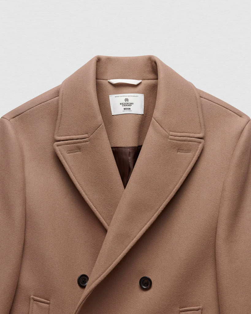 Reigning Champ Wool Cashmere Polo Coat - Camel