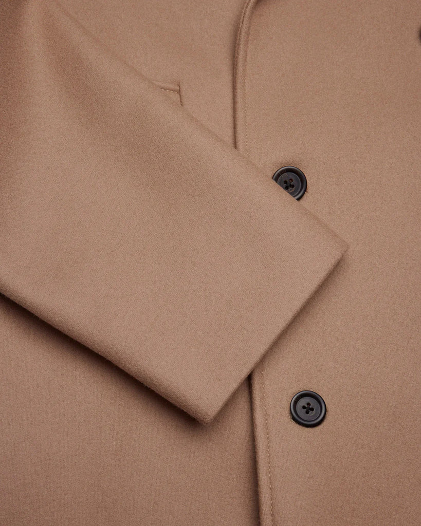 Reigning Champ Wool Cashmere Polo Coat - Camel