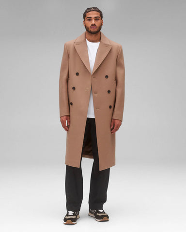 Reigning Champ Wool Cashmere Polo Coat - Camel