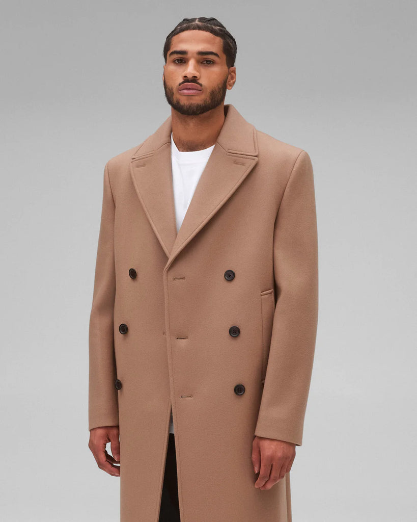 Reigning Champ Wool Cashmere Polo Coat - Camel