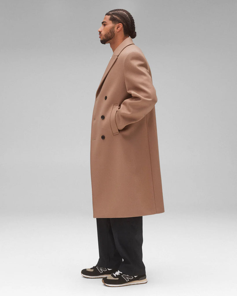 Reigning Champ Wool Cashmere Polo Coat - Camel