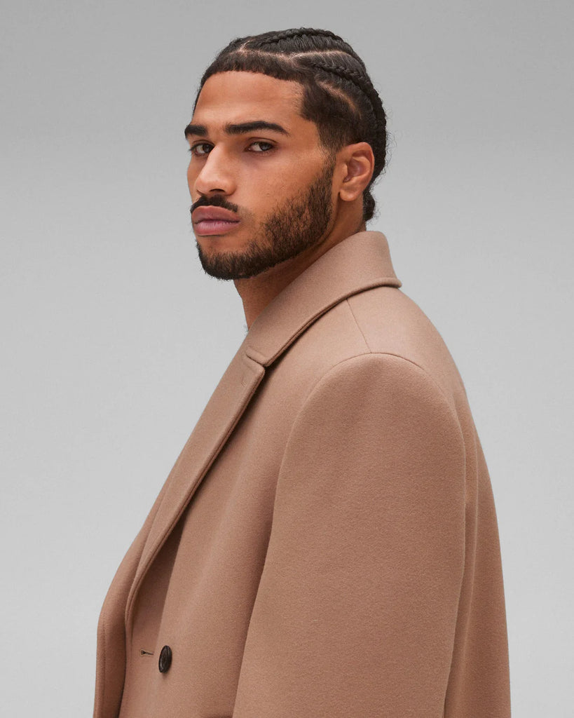 Reigning Champ Wool Cashmere Polo Coat - Camel