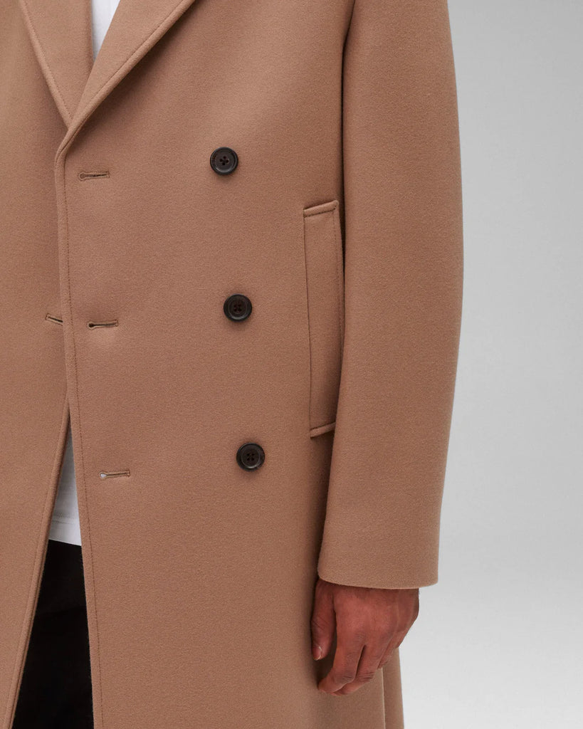 Reigning Champ Wool Cashmere Polo Coat - Camel