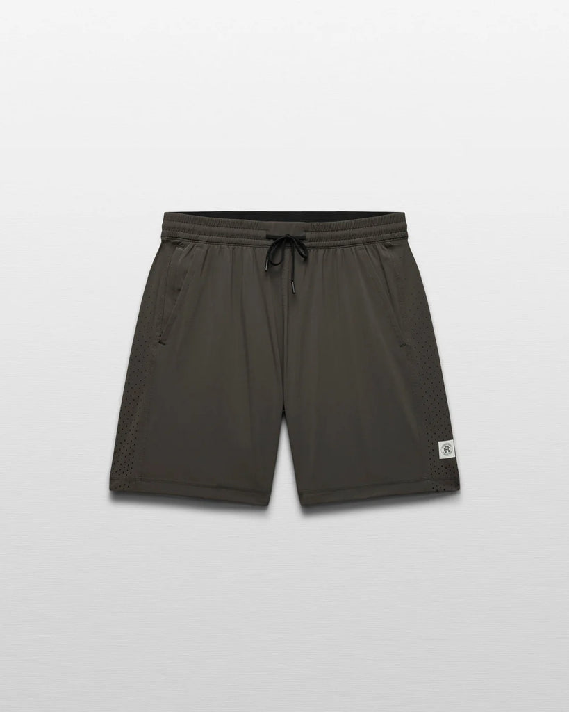 Reigning Champ 4-Way Stretch Nylon Standard Training Short 7" - Carbon