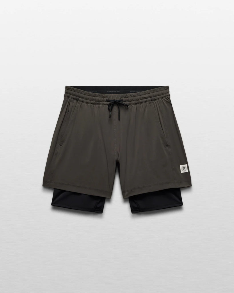 Reigning Champ 4-Way Stretch Nylon Combo Standard Training Short 5" - Carbon