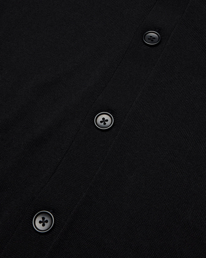 Reigning Champ Lightweight Merino Harry Cardigan - Black