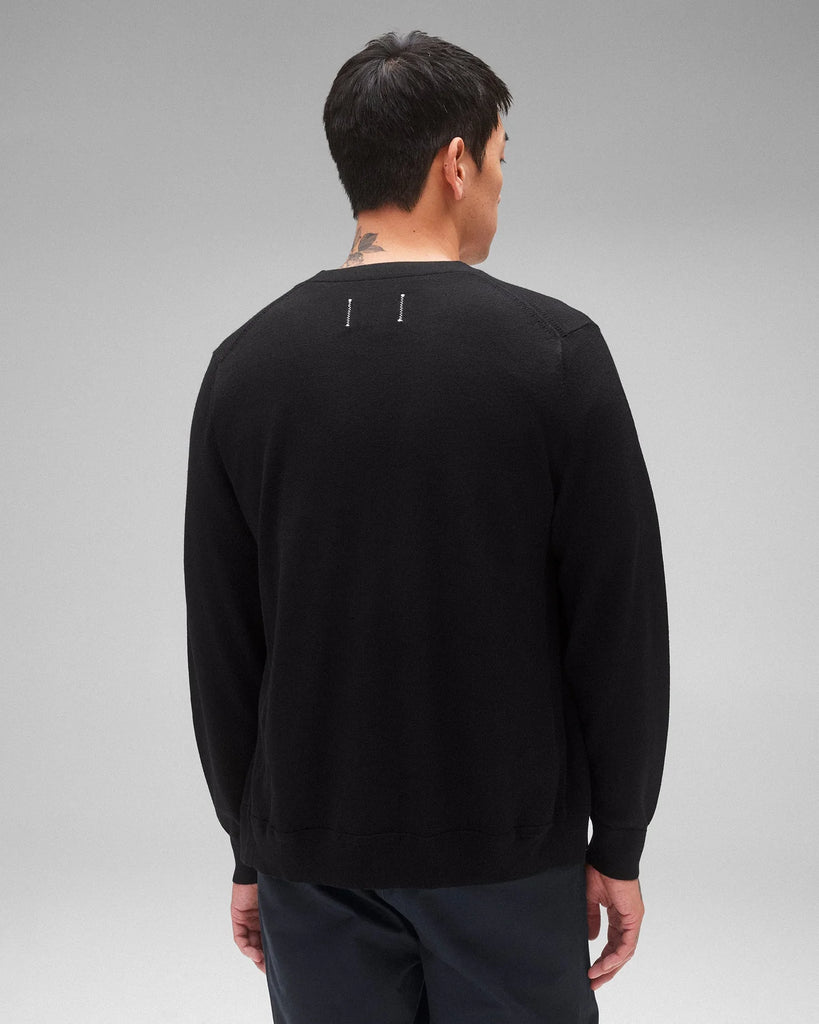 Reigning Champ Lightweight Merino Harry Cardigan - Black