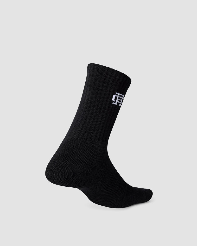Reigning Champ 3-Pack Classic Mid Crew Sock - Black