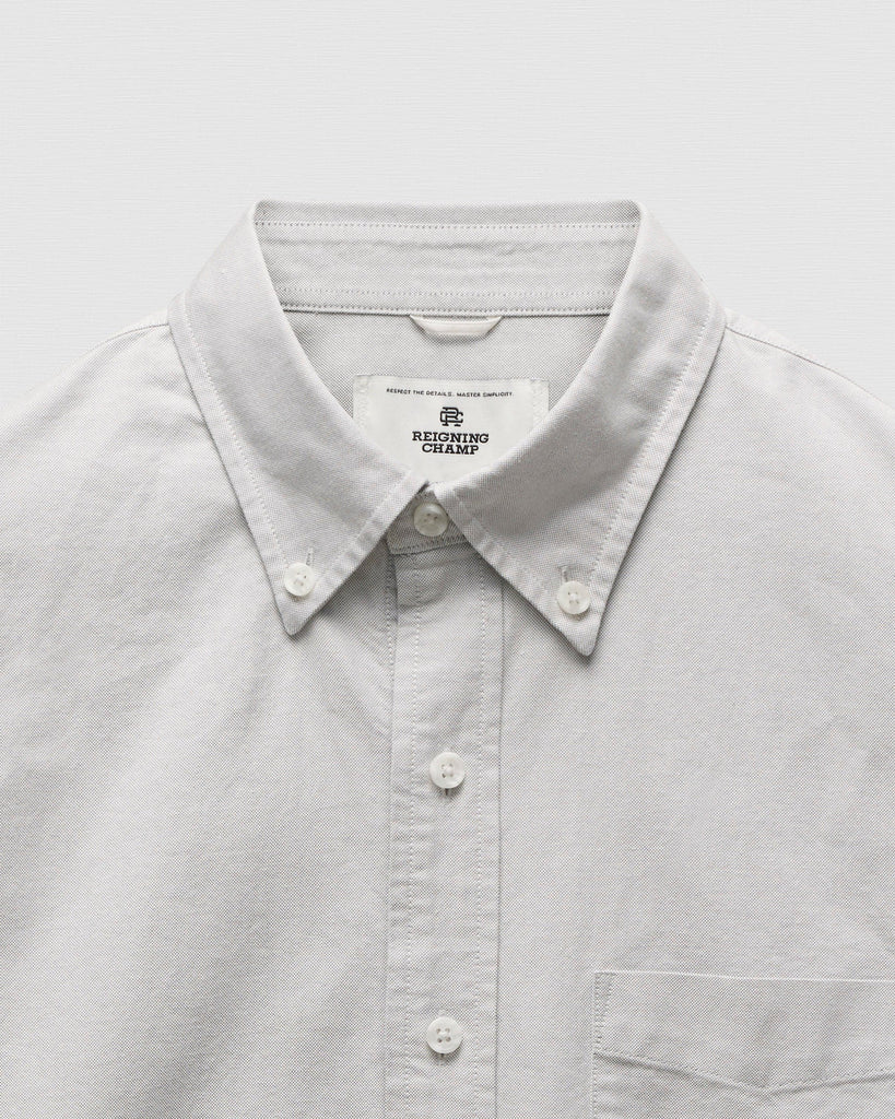 Reigning Champ Cotton Oxford Windsor Shirt - Light Grey