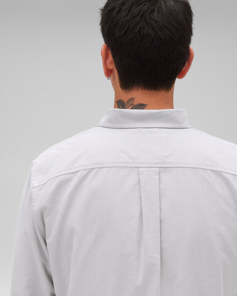 Reigning Champ Cotton Oxford Windsor Shirt - Light Grey