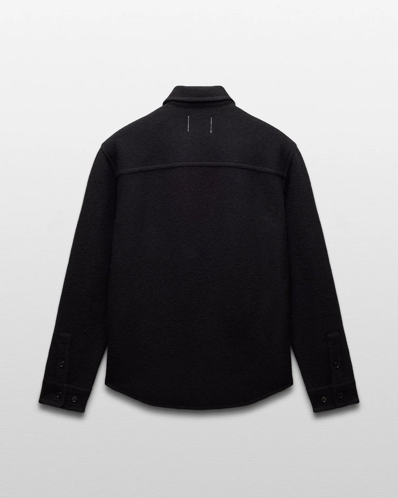 Reigning Champ Boiled Wool Warden Overshirt - Black