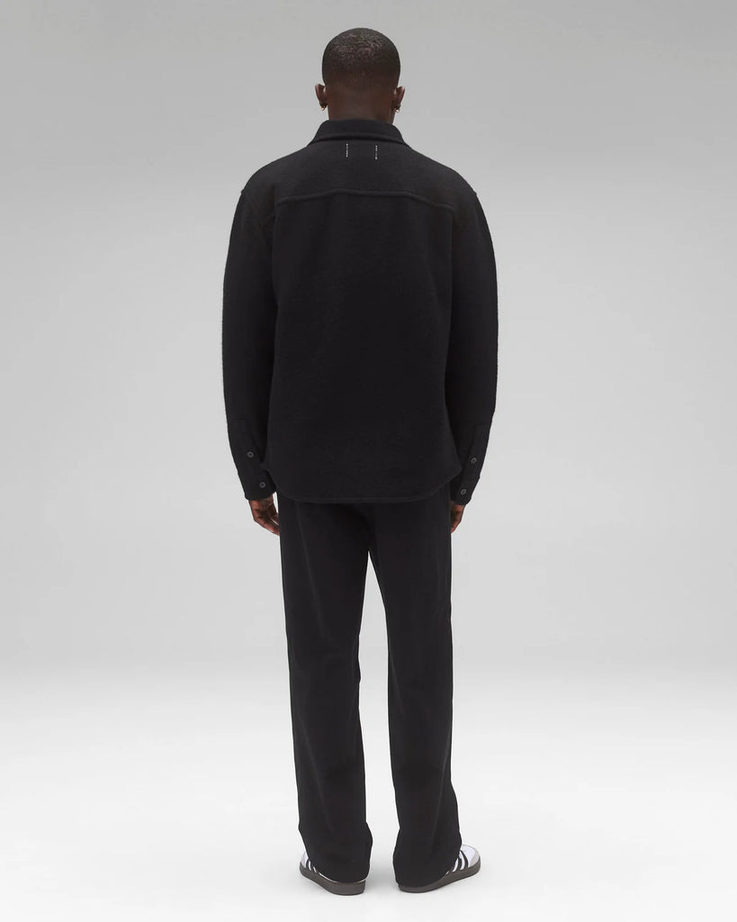 Reigning Champ Boiled Wool Warden Overshirt - Black