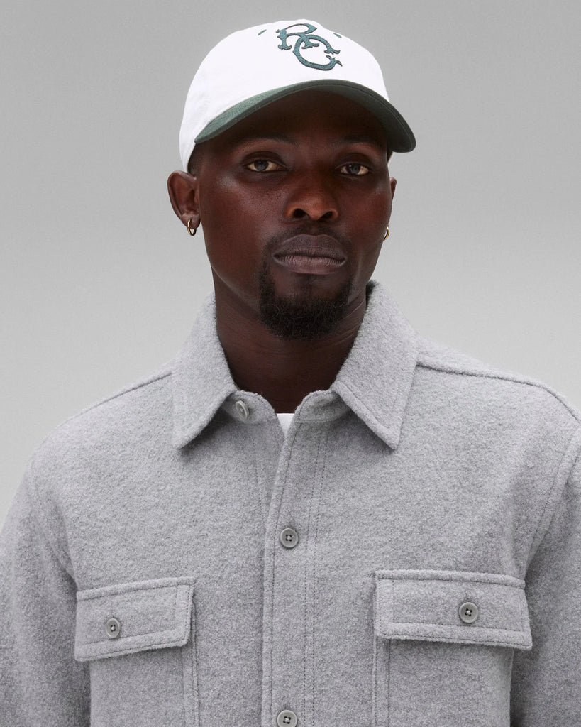 Reigning Champ Boiled Wool Warden Overshirt - Heather Grey