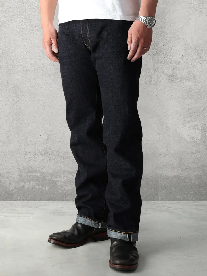The Flat Head 14.5oz Straight Indigo Denim [3005]