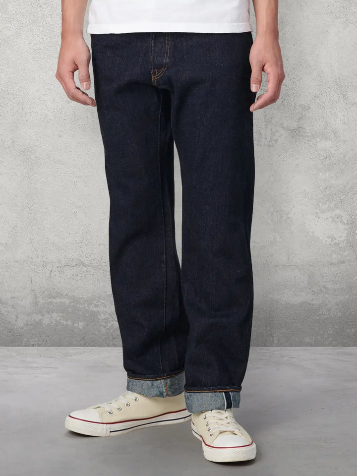 The Flat Head 14.5oz Tapered Straight Indigo Denim [3009]
