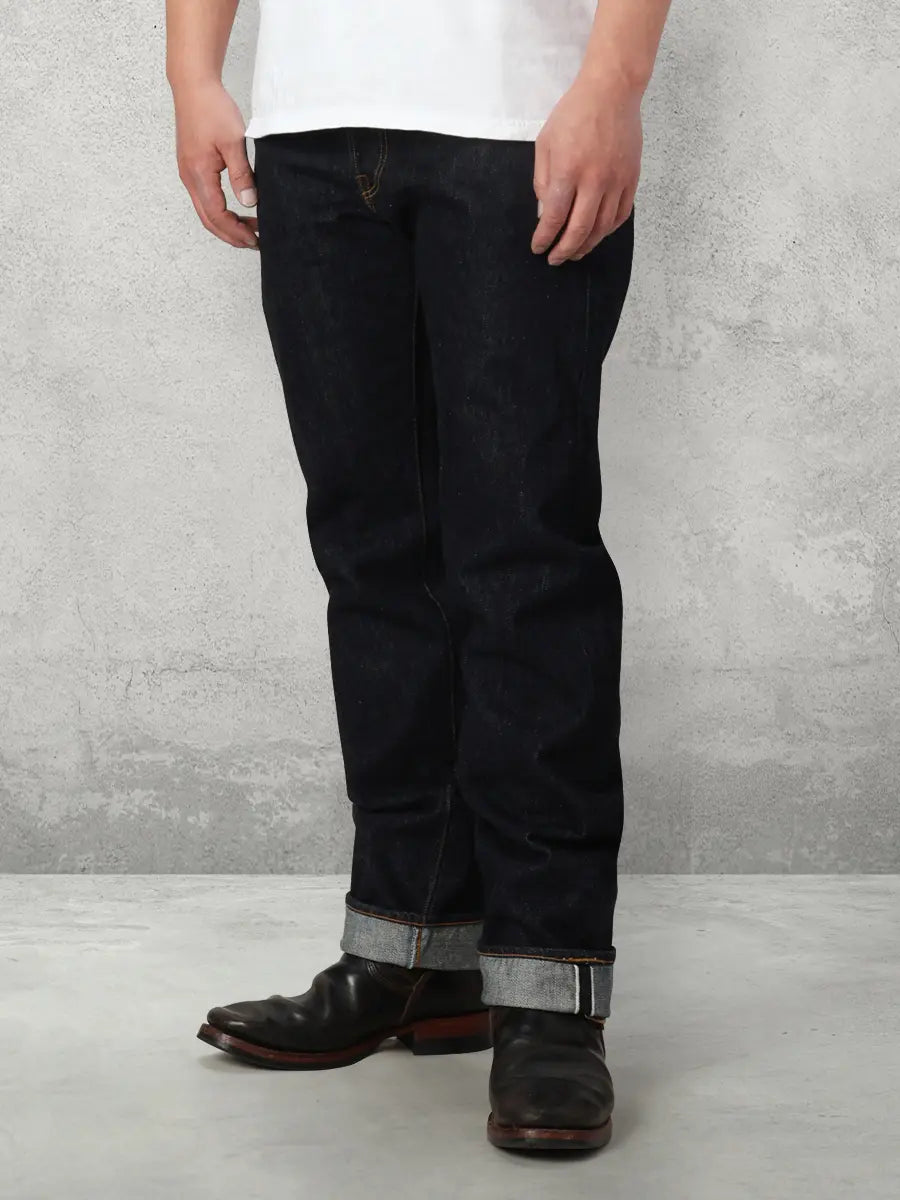 The Flat Head 18oz Wide Tapered Indigo Denim [8004]