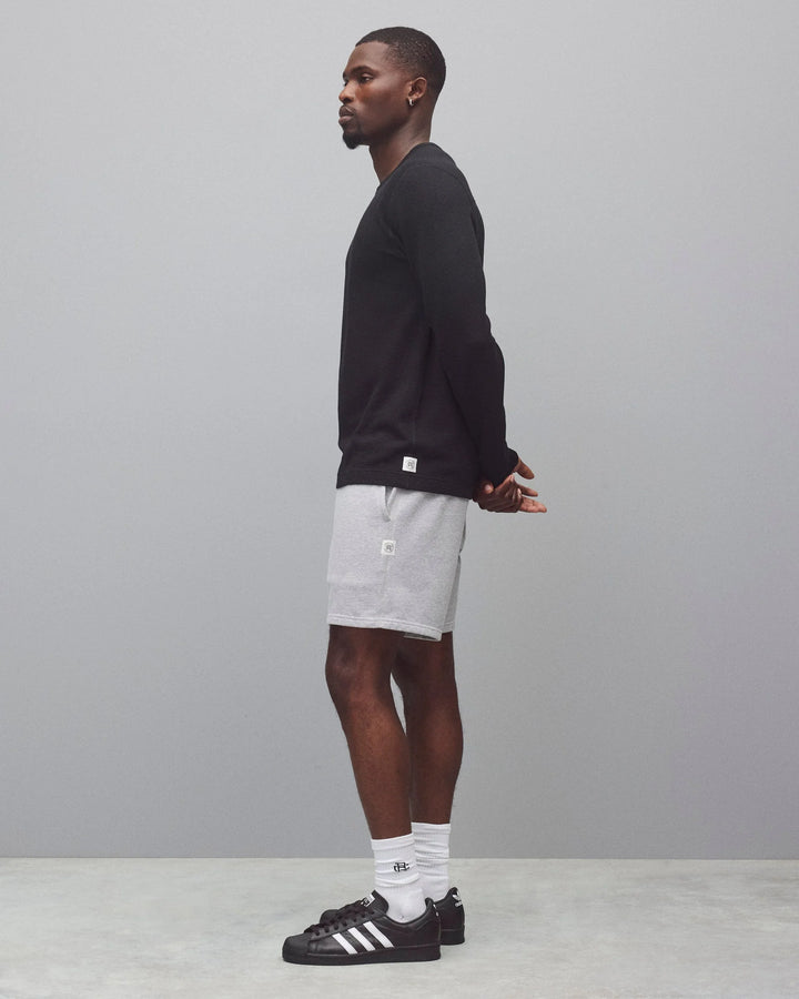 Reigning Champ Lightweight Waffle Standard Long Sleeve - Black