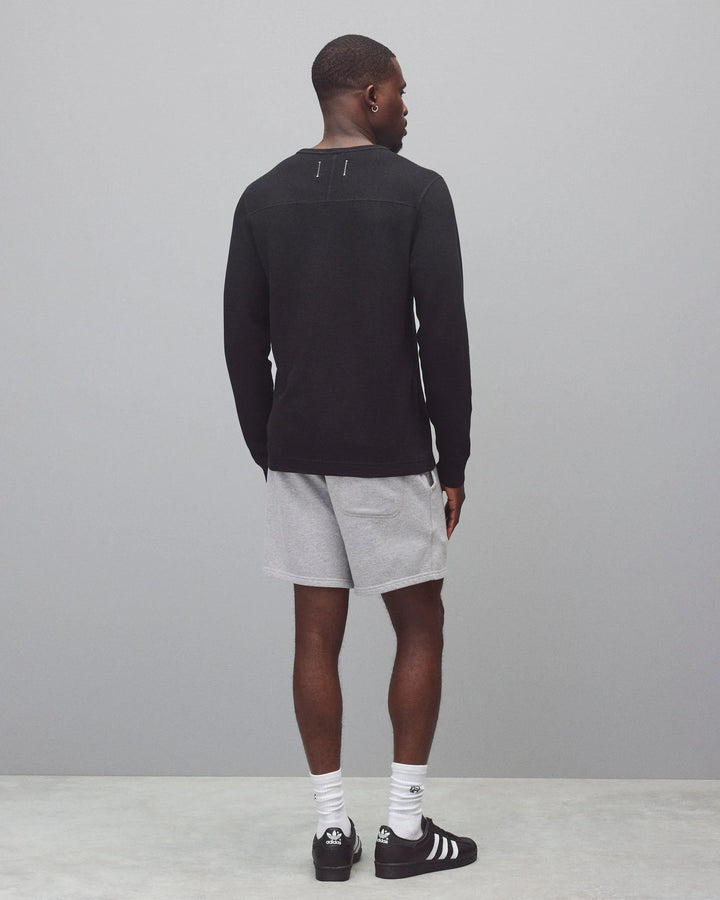 Reigning Champ Lightweight Waffle Standard Long Sleeve - Black