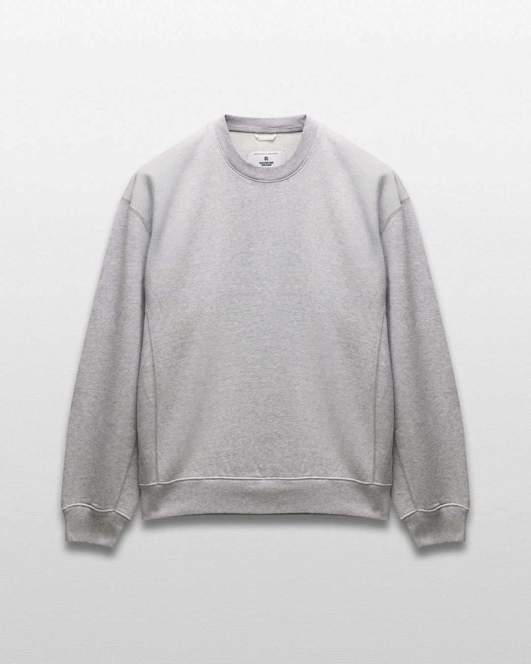 Reigning Champ Knit Brushed Fleece '97 Relaxed Crewneck - Heather Grey