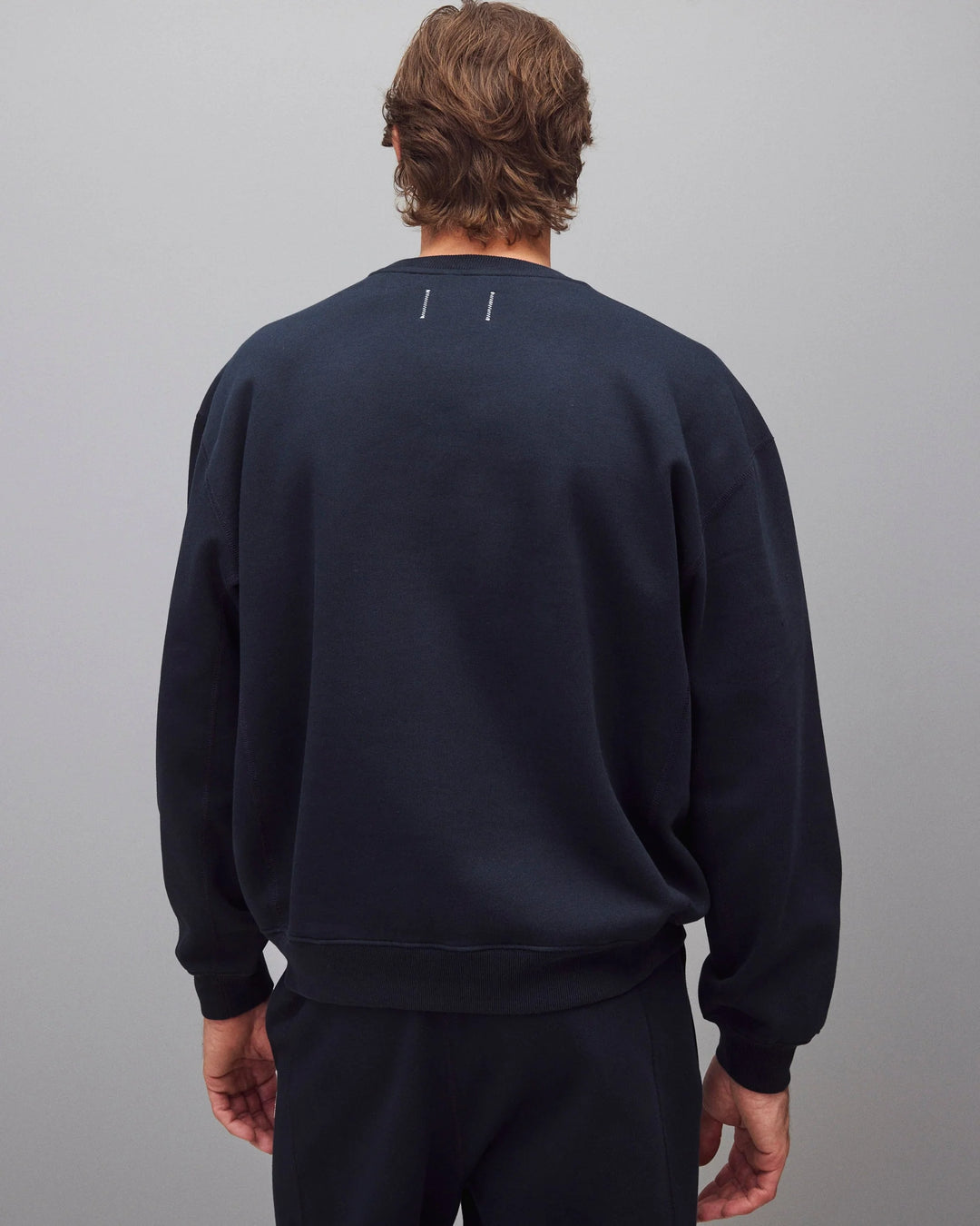Reigning Champ Knit Brushed Fleece '97 Relaxed Crewneck - Navy