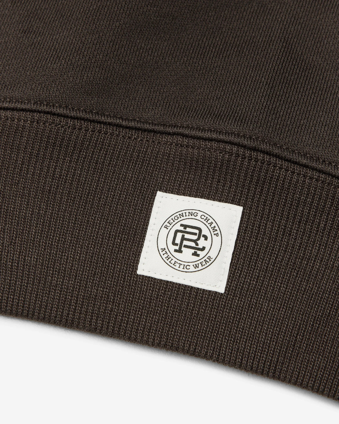 Reigning Champ Brushed Fleece Relaxed Half Zip Sweatshirt - Coffee