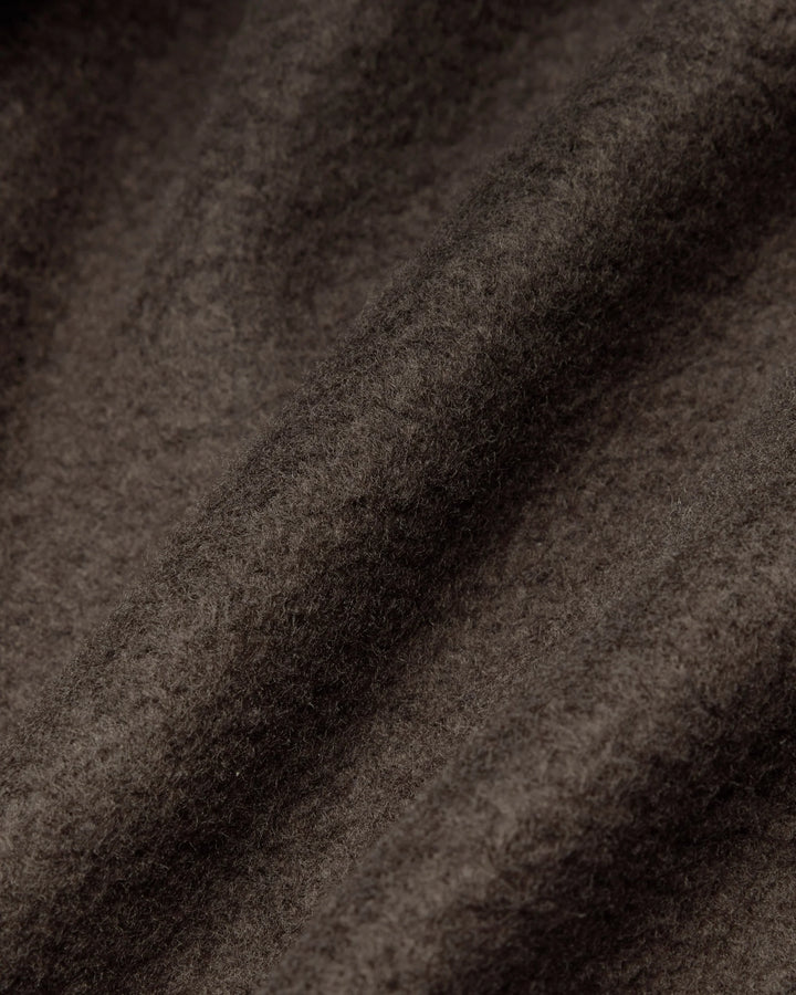 Reigning Champ Brushed Fleece Relaxed Half Zip Sweatshirt - Coffee