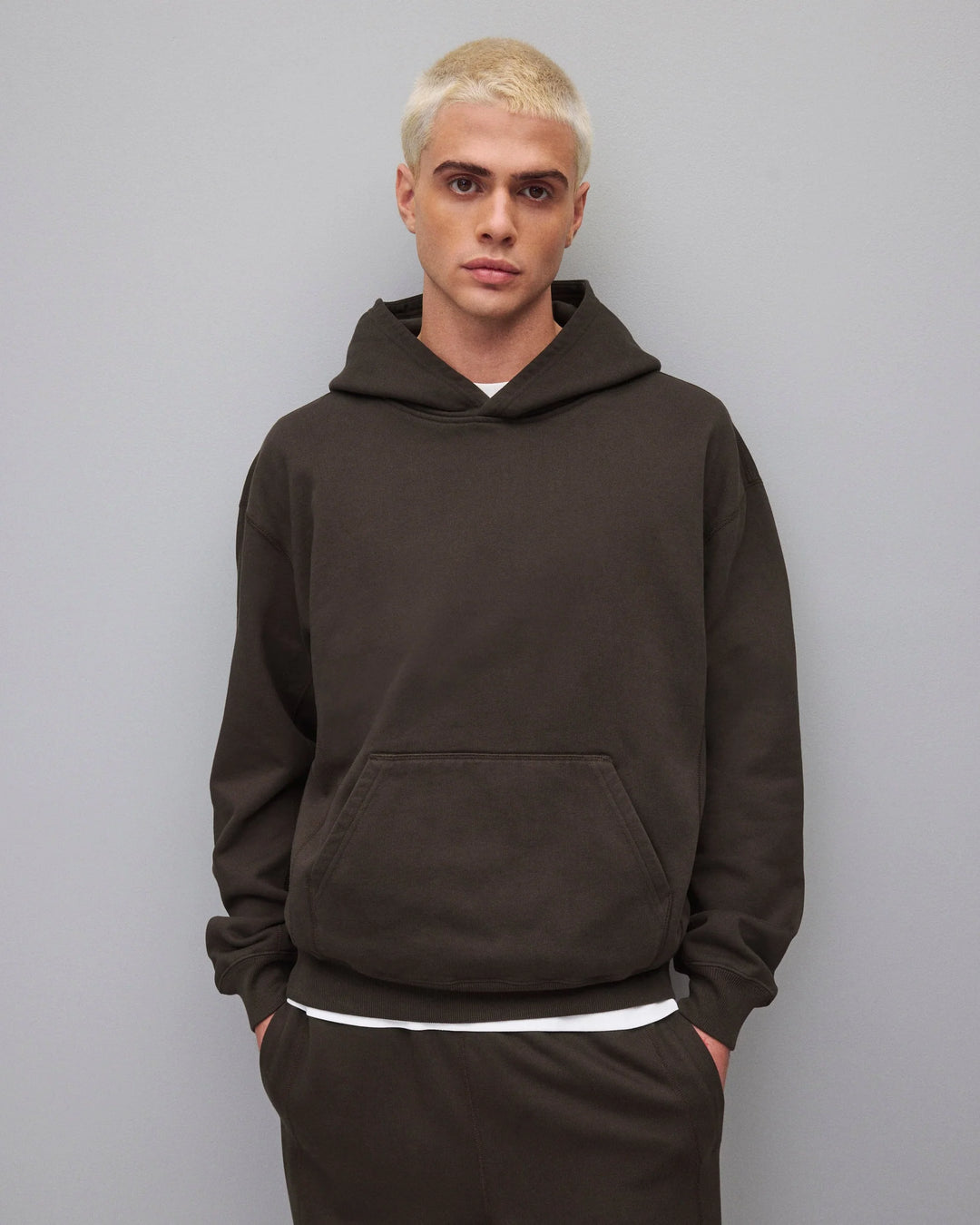 Reigning Champ Brushed Fleece '97 Relaxed Hoodie - Coffee