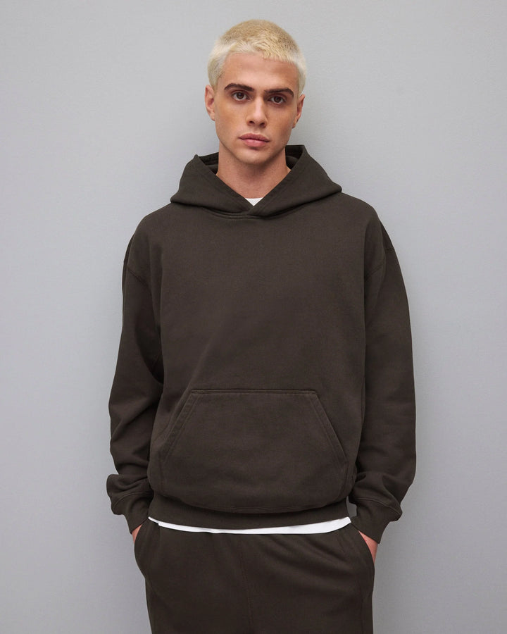 Reigning Champ Brushed Fleece '97 Relaxed Hoodie - Coffee
