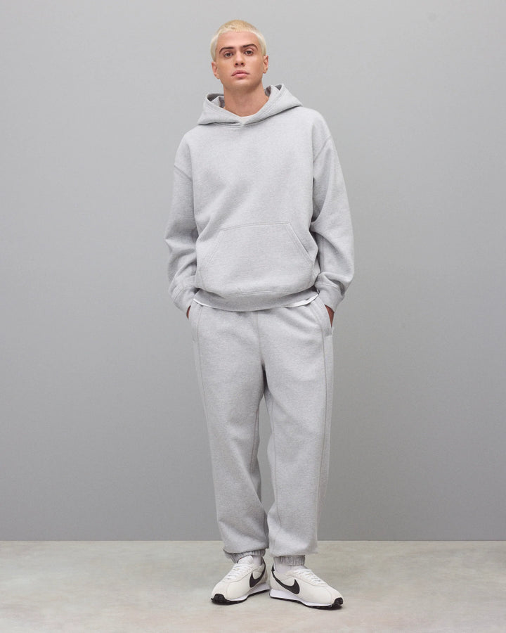 Reigning Champ Brushed Fleece '97 Relaxed Hoodie - Heather Grey
