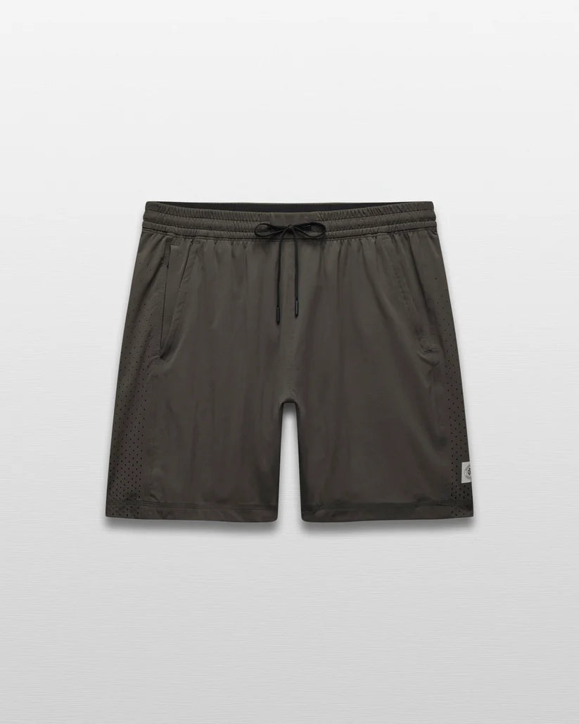 Reigning Champ 4-Way Stretch Nylon Standard Training Short 7” - Carbon
