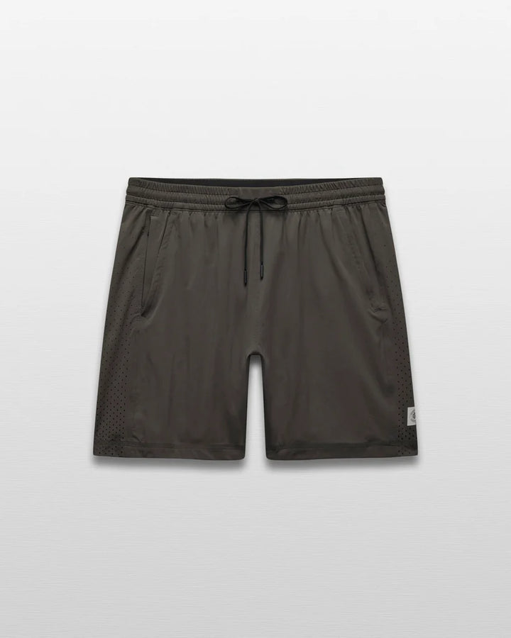 Reigning Champ 4-Way Stretch Nylon Standard Training Short 7” - Carbon