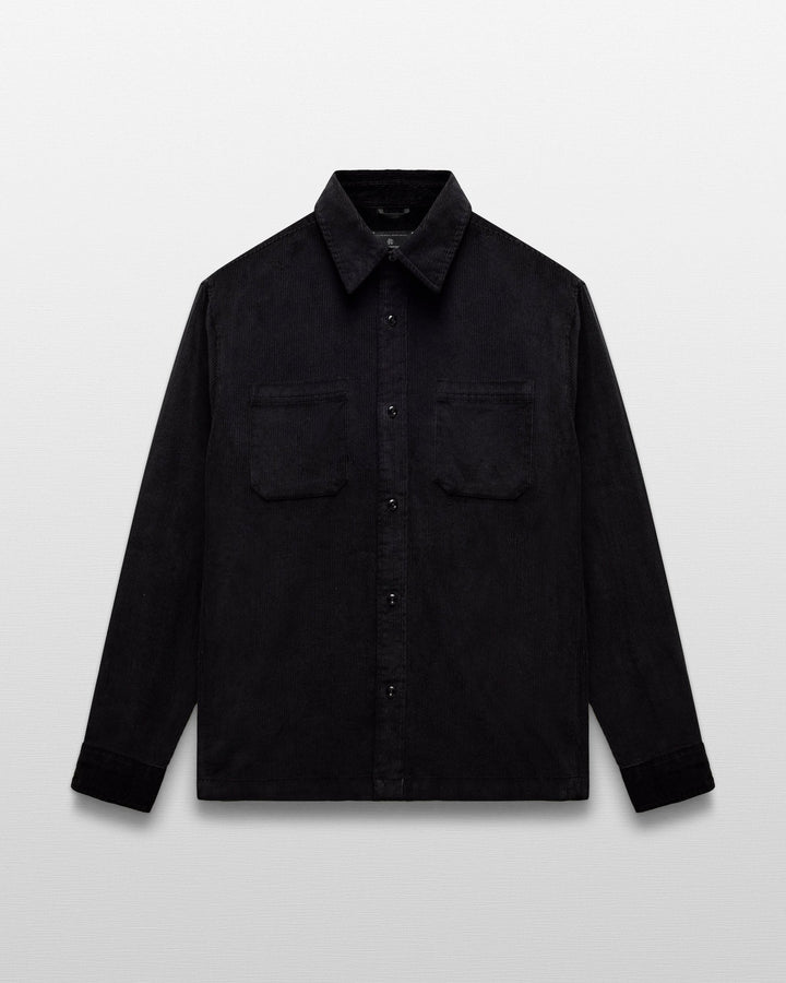 Reigning Champ - Corduroy Campus Overshirt in Black