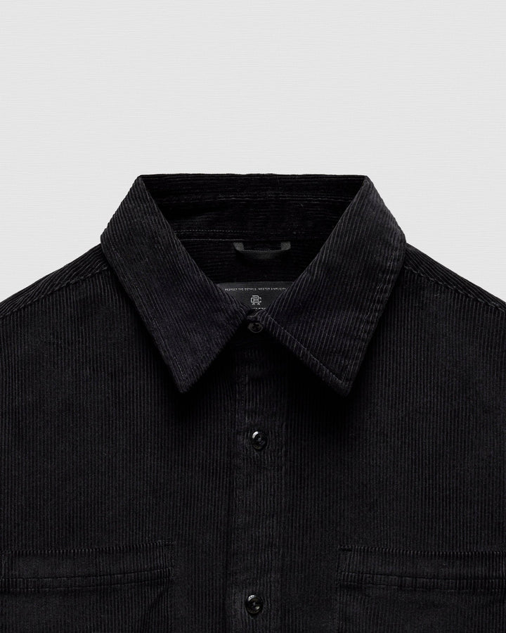 Reigning Champ - Corduroy Campus Overshirt in Black