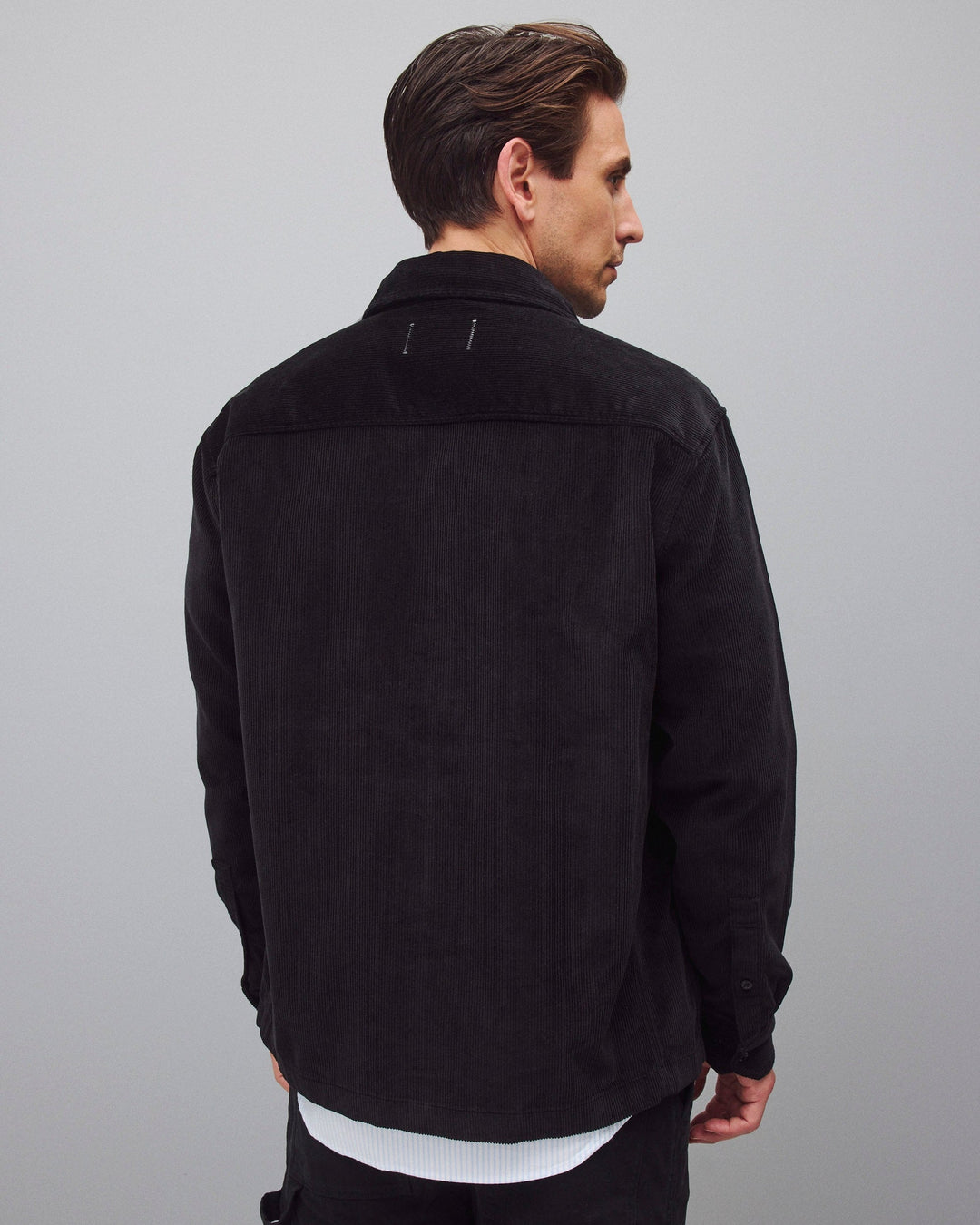 Reigning Champ - Corduroy Campus Overshirt in Black