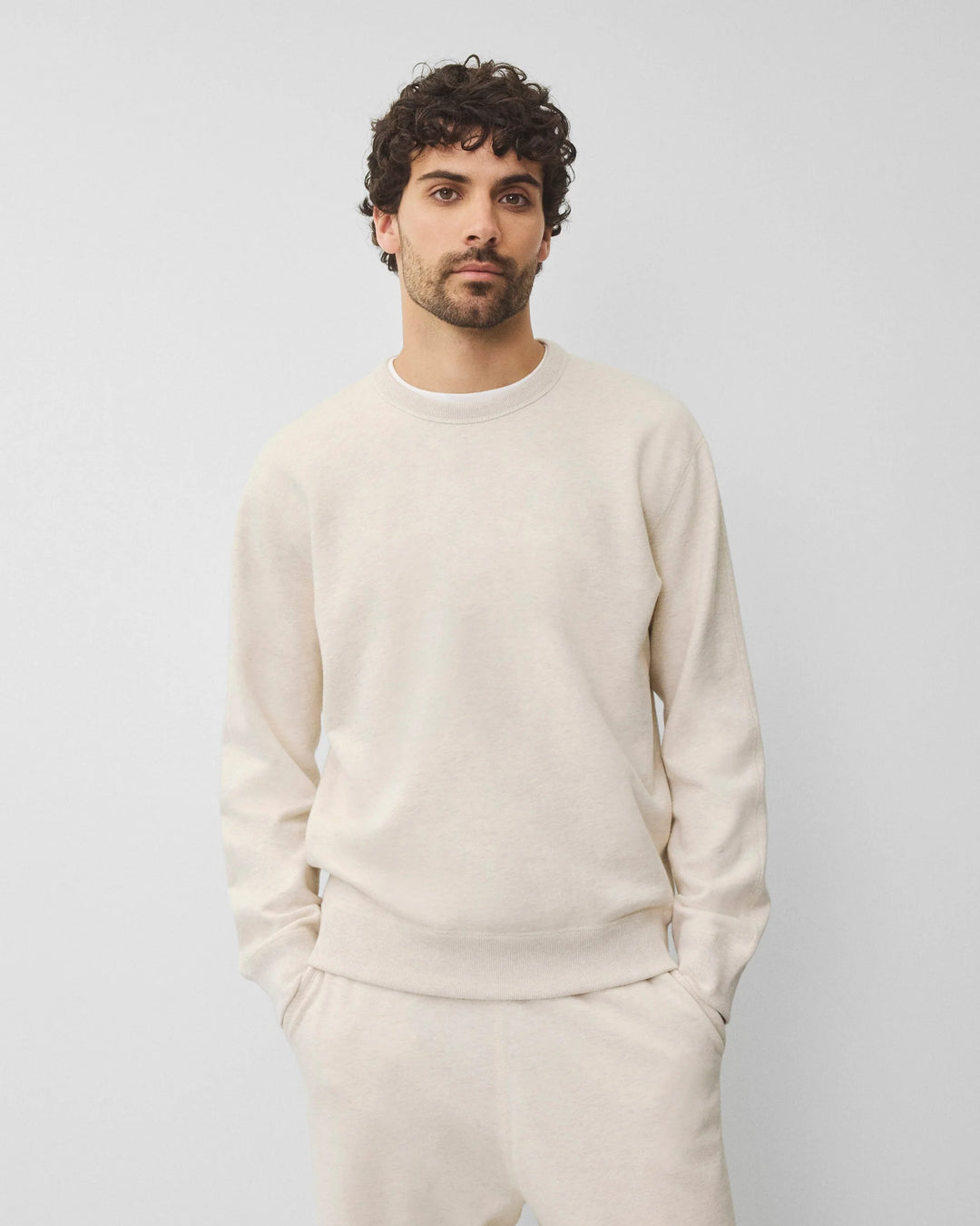 Reigning Champ Midnight Terry Standard Crewneck -  Natural