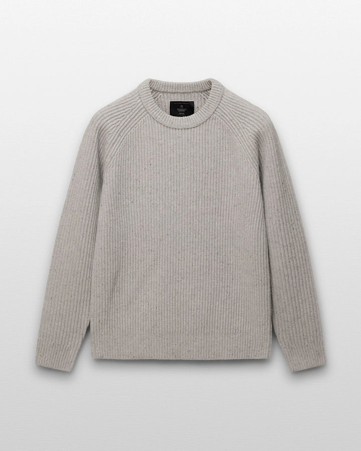 Reigning Champ Merino Kenny Crewneck - Nep Heather Grey