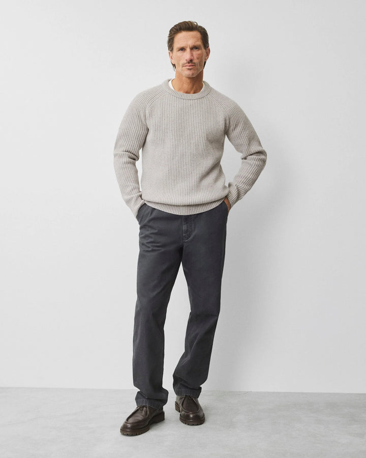 Reigning Champ Merino Kenny Crewneck - Nep Heather Grey