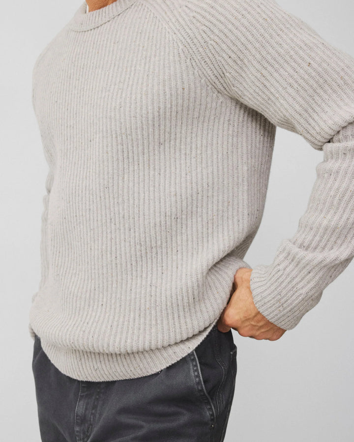 Reigning Champ Merino Kenny Crewneck - Nep Heather Grey
