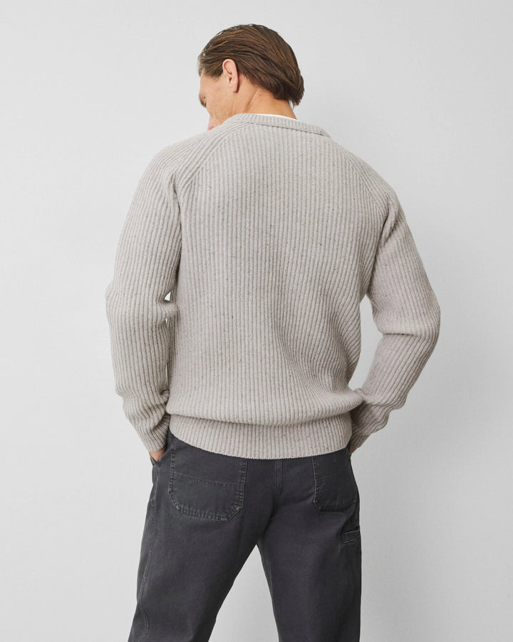 Reigning Champ Merino Kenny Crewneck - Nep Heather Grey