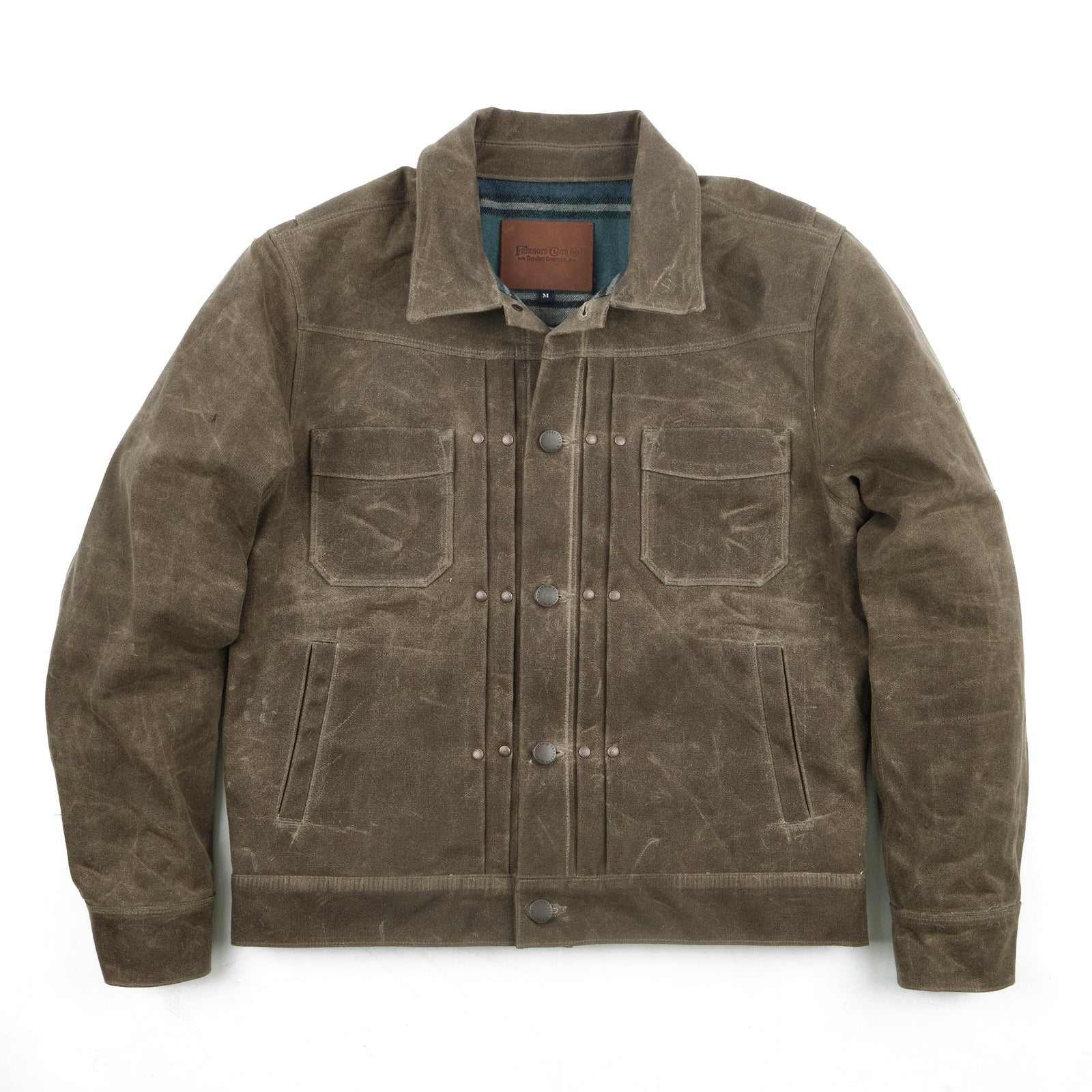 Freenote Cloth - Riders Jacket Heavy Waxed Canvas in Tobacco Wool ...